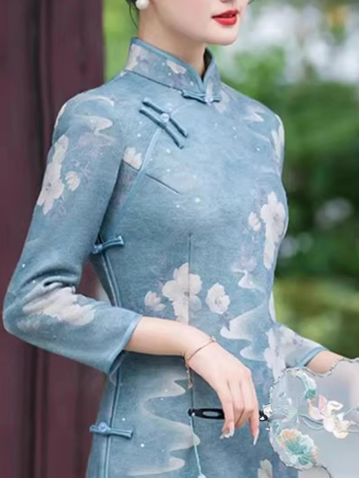 Ele Thiened Autumn Winter Qipao Dr for Mom Classic Chinese Sle Long Reformed Version Faionable Women's...
Ele Thiened Autumn Winter Qipao Dr for Mom Classic Chinese Sle Long Reformed Version Faionable Women's...