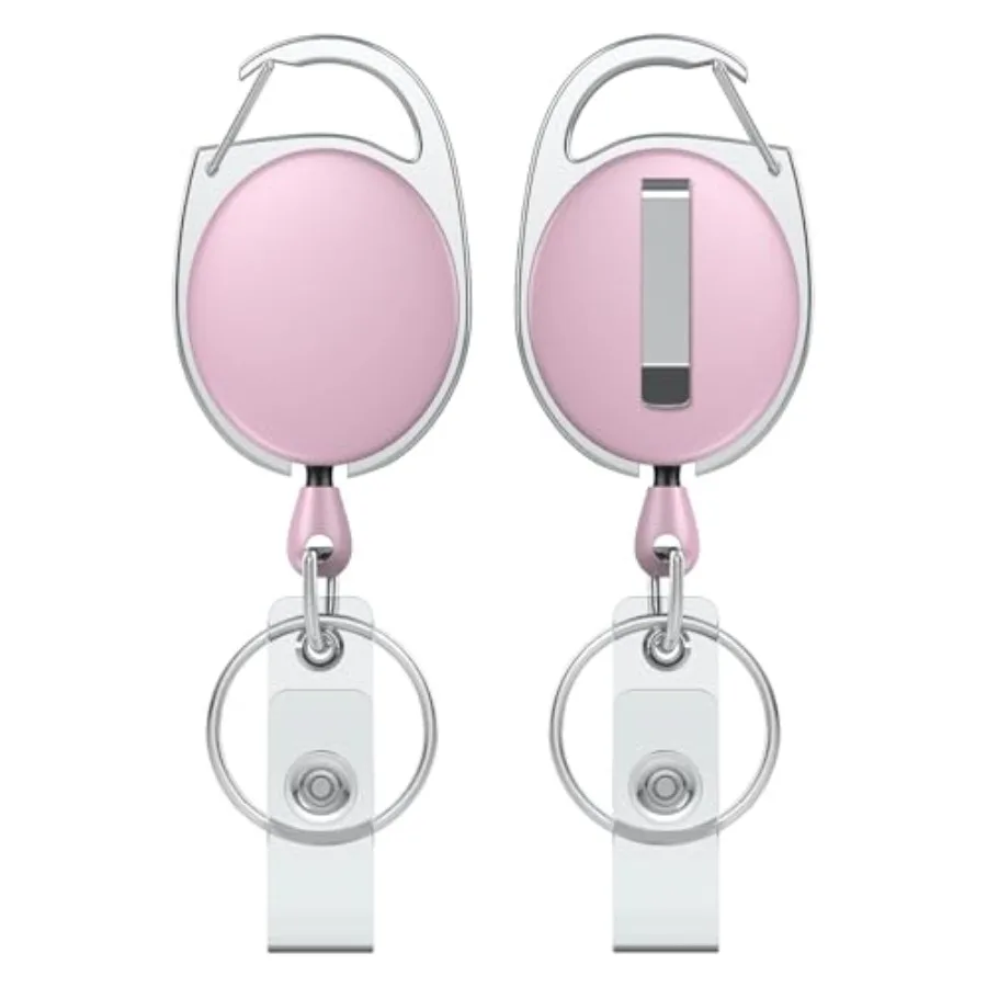 Retractable Badge Reel for Badge Holder Pink Heavy Duty Retractable Keychain Strong ABS Casing with Stainless Steel Spring Coil
Retractable Badge Reel for Badge Holder Pink Heavy Duty Retractable Keychain Strong ABS Casing with Stainless Steel Spring Coil