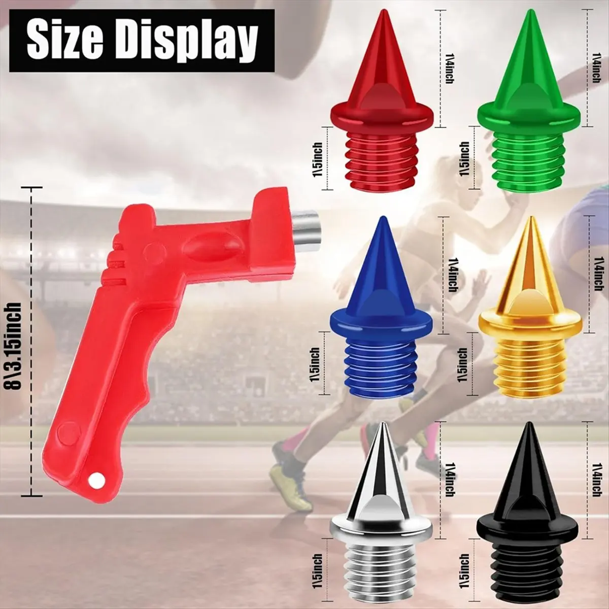 AT33 120PCS 1/4inch Track Country Spikes Golf Shoe Spikes with Spike Wrench, Replacement Spikes Track Shoes
AT33 120PCS 1/4inch Track Country Spikes Golf Shoe Spikes with Spike Wrench, Replacement Spikes Track Shoes