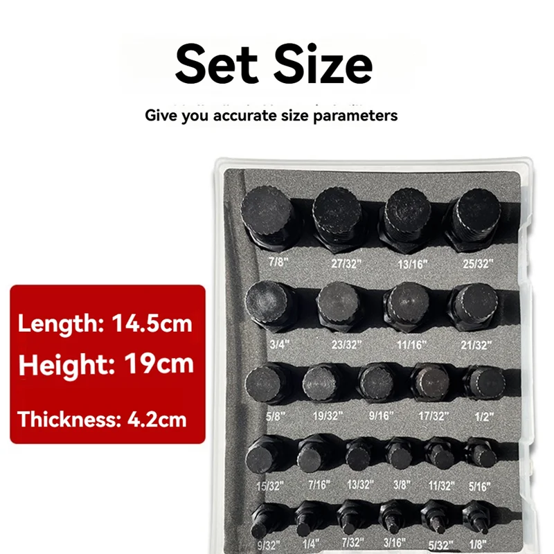 A47U 25Pcs Screw Extractor Set Multi-Spline Bolt Extractor Set For Removing Stripped Rounded Damaged Broken Screws & Bolts
A47U 25Pcs Screw Extractor Set Multi-Spline Bolt Extractor Set For Removing Stripped Rounded Damaged Broken Screws & Bolts