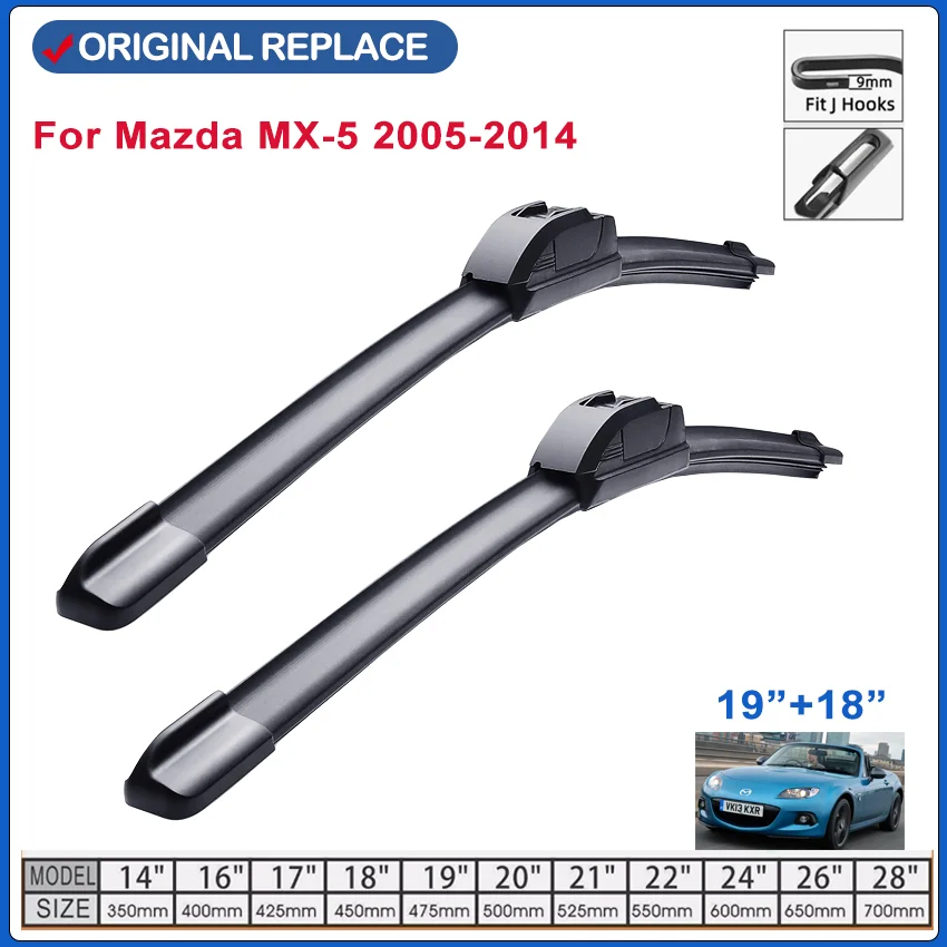 Car Wiper Blade For Mazda MX-5 2005-2014 Windshield Rubber Silicon Refill Front Window Wiper 18"+18" LHD RHD Auto Accessories
Car Wiper Blade For Mazda MX-5 2005-2014 Windshield Rubber Silicon Refill Front Window Wiper 18"+18" LHD RHD Auto Accessories