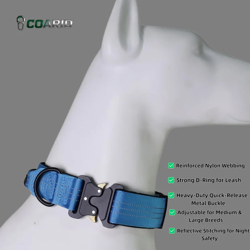 Tactical Pet Collar Quick Release Buckle Nylon Durable 3.8cm for Medium Large Dogs Training Hiking
Tactical Pet Collar Quick Release Buckle Nylon Durable 3.8cm for Medium Large Dogs Training Hiking