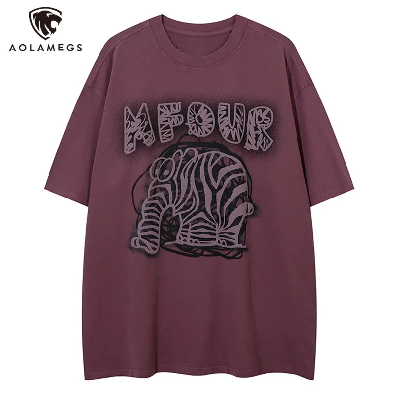 Aolamegs Men T Shirts Oversized Cartoon Elephants Short Sleeve T Shirt Hip Hop Streetwear Harajuku Loose Casual Tops Unisex
Aolamegs Men T Shirts Oversized Cartoon Elephants Short Sleeve T Shirt Hip Hop Streetwear Harajuku Loose Casual Tops Unisex