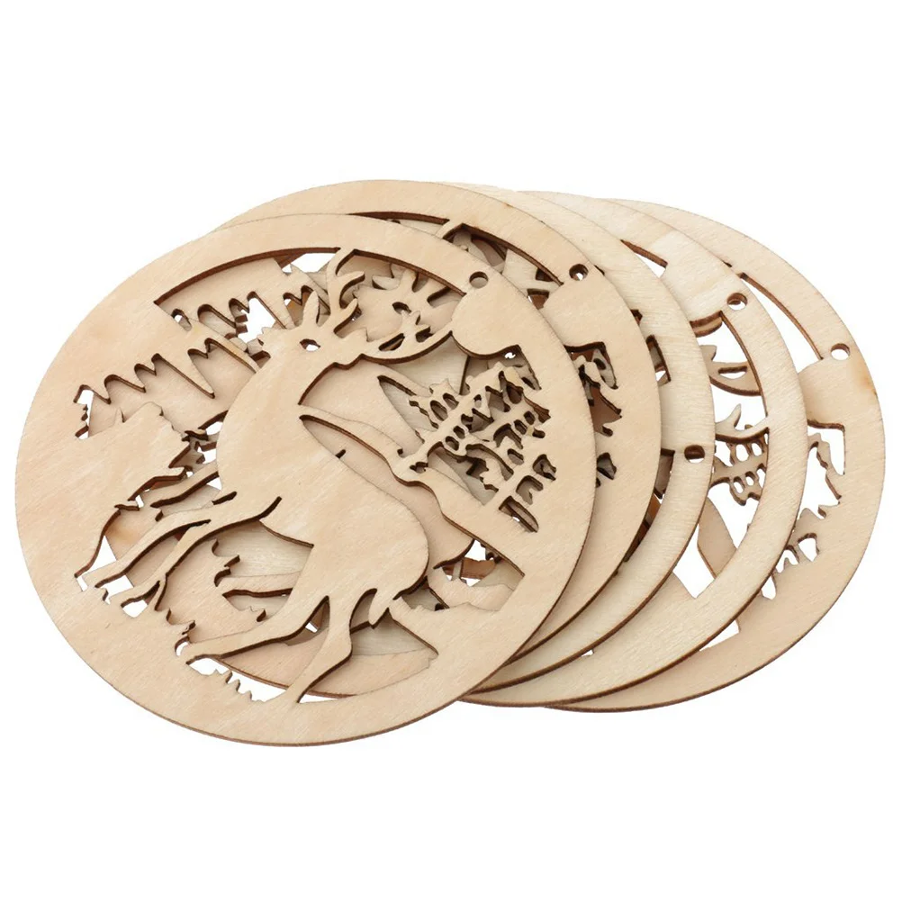 5Pcs Christmas Round Wooden Deer Hanging Decorations Handmade Hollow Deer Ornament for Wall Party Decor Hanging Ornament
5Pcs Christmas Round Wooden Deer Hanging Decorations Handmade Hollow Deer Ornament for Wall Party Decor Hanging Ornament