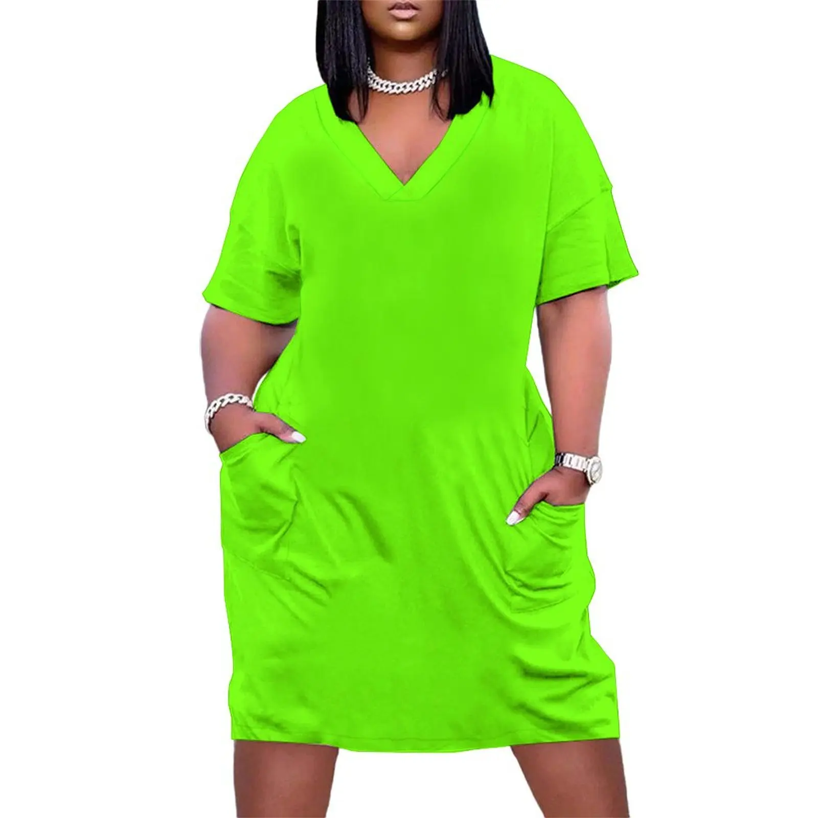 Super Bright Fluorescent Green Neon Loose Pocket Dress Dress vintage luxury dress
Super Bright Fluorescent Green Neon Loose Pocket Dress Dress vintage luxury dress