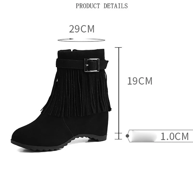 ORCHA LISA Fashion shoes Casual Female Mujer Sale Women's Ankle Boots Round Toe 6cm Wedge Fringe Flock Suede Size 42-44 Daily
ORCHA LISA Fashion shoes Casual Female Mujer Sale Women's Ankle Boots Round Toe 6cm Wedge Fringe Flock Suede Size 42-44 Daily
