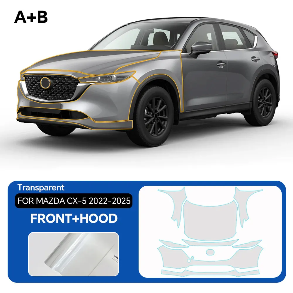 For Mazda CX-5 2022-2025 TPU Paint Protection Film Self-Healing Matte And Clear Bra Pre-cut PPF Car Body Anti-Scratch Resistant
For Mazda CX-5 2022-2025 TPU Paint Protection Film Self-Healing Matte And Clear Bra Pre-cut PPF Car Body Anti-Scratch Resistant