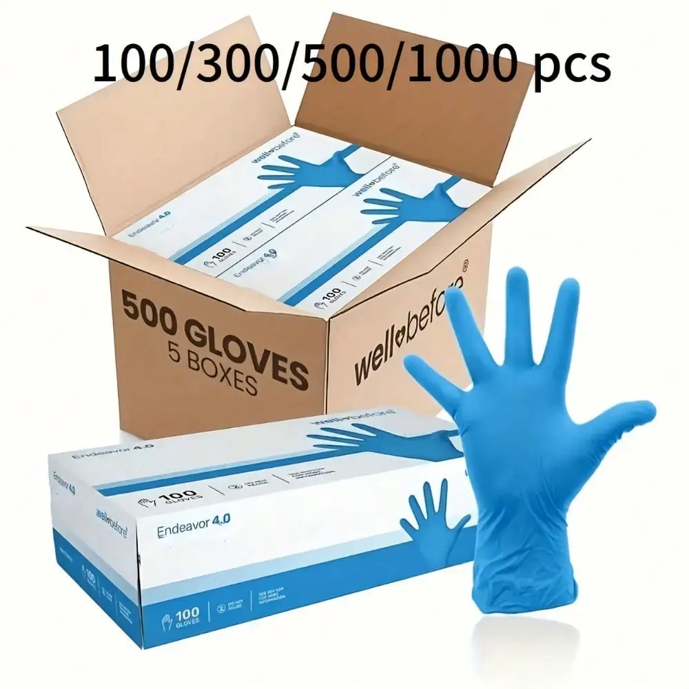 Disposable Gloves 100/300/500/1000pcs, Blue Nitrile Disposable Gloves, Flexible And Snug Fit, Chemical Resistant, Latex-Free Formula, Designed For Maintenance Teams, Suitable For Household Cleaning, Tattooing, Spray Painting, Car Washing
Disposable Gloves 100/300/500/1000pcs, Blue Nitrile Disposable Gloves, Flexible And Snug Fit, Chemical Resistant, Latex-Free Formula, Designed For Maintenance Teams, Suitable For Household Cleaning, Tattooing, Spray Painting, Car Washing
