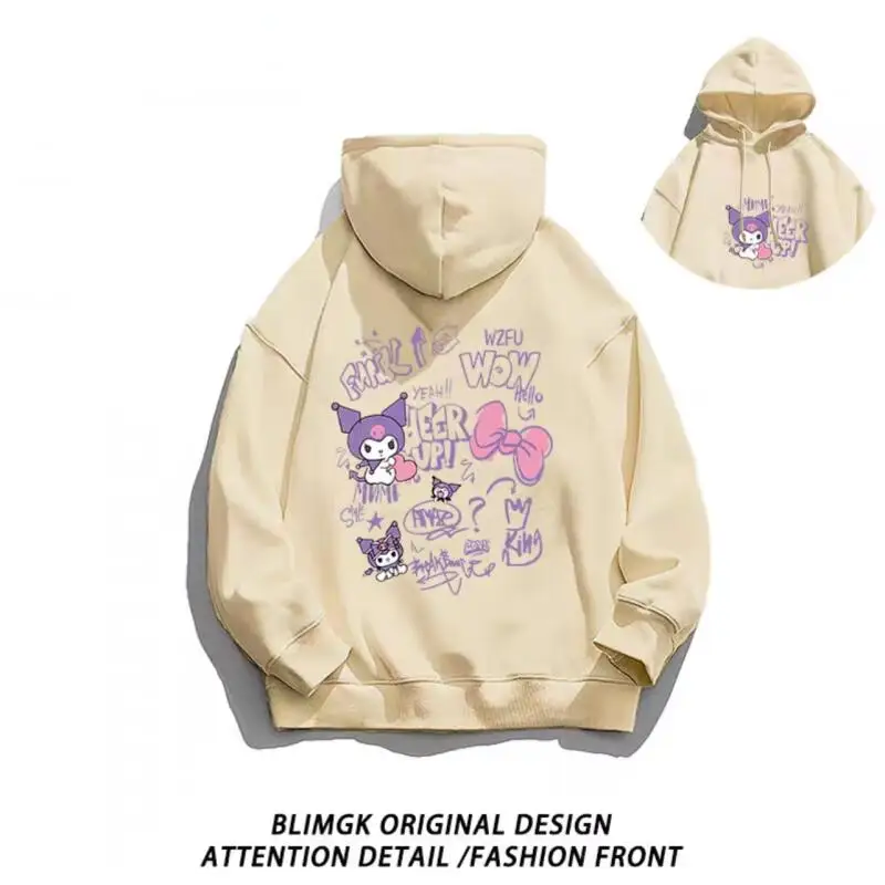 Sanrios Cartoon Kuromi Sweatshirt Hooded Autumn 2026 New Girl Commuting Cute Pullover Keep Warm Couple Outfit Loose Holiday Gift
Sanrios Cartoon Kuromi Sweatshirt Hooded Autumn 2026 New Girl Commuting Cute Pullover Keep Warm Couple Outfit Loose Holiday Gift