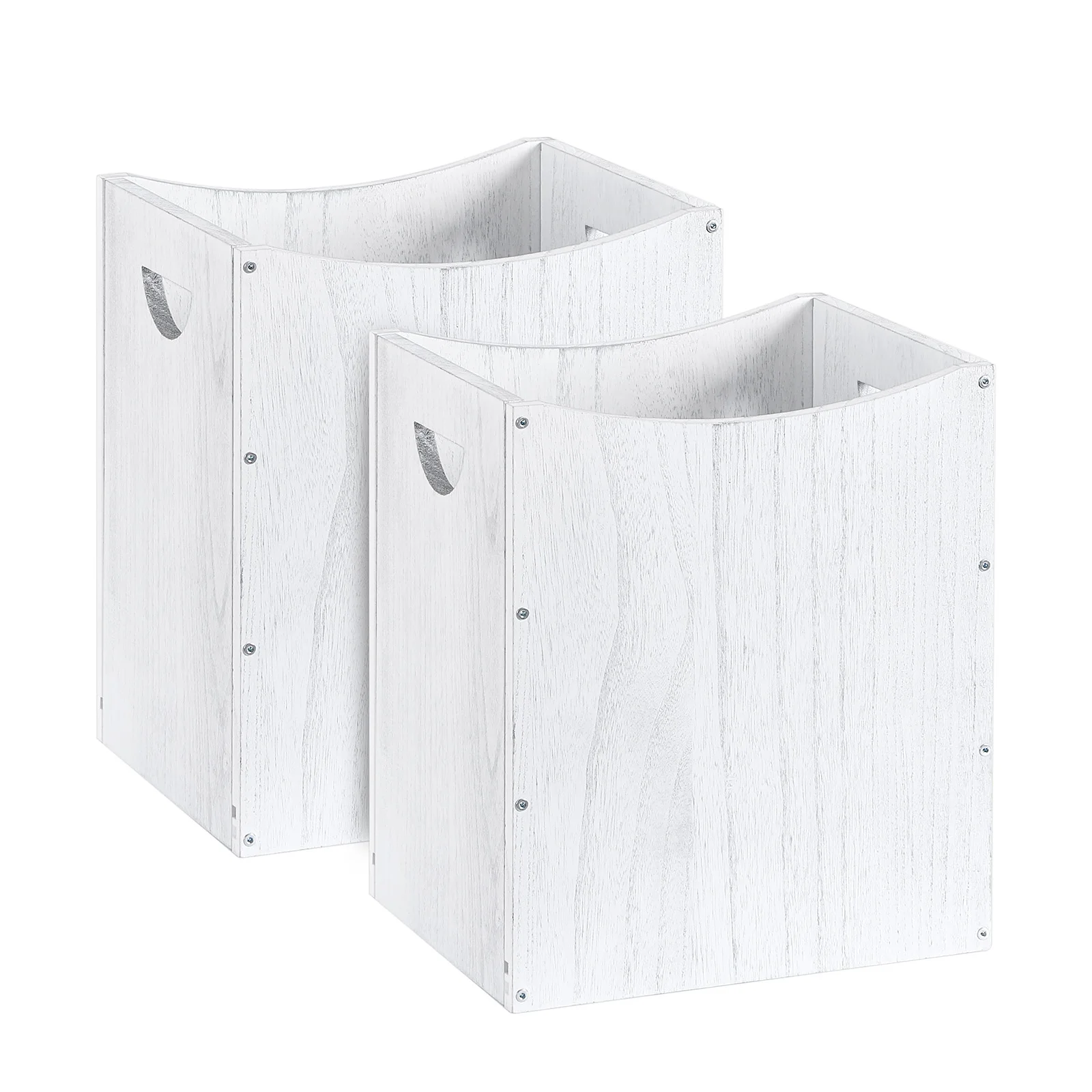 Rustic wood trash can 5.3 gallon with handles white wastebasket set of two
Rustic wood trash can 5.3 gallon with handles white wastebasket set of two