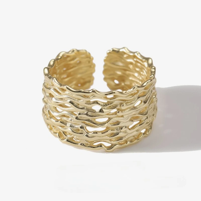 New S925 Silver Ring Female Design Simple Irregular Geometric Texture Texture Open End Ring Wholesale Wedding Jewelry
New S925 Silver Ring Female Design Simple Irregular Geometric Texture Texture Open End Ring Wholesale Wedding Jewelry