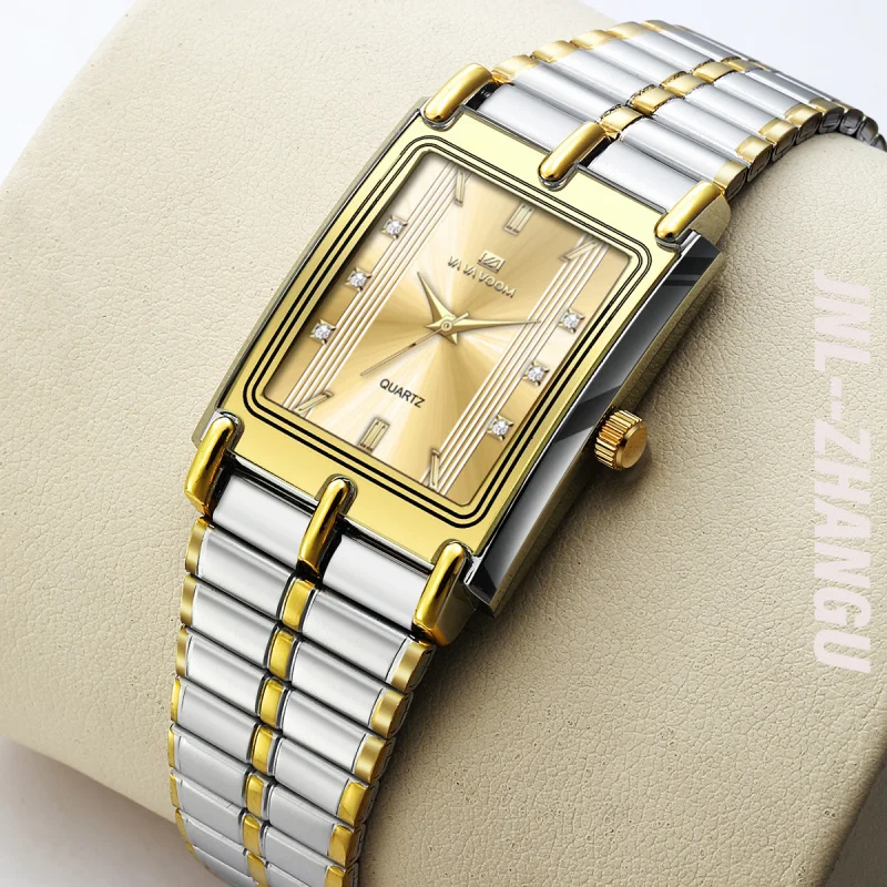 New Design Luxury Paired Stainless Steel Band Rectangle Case Quartz Watches Wholesale Diamond Business Couple Watch
New Design Luxury Paired Stainless Steel Band Rectangle Case Quartz Watches Wholesale Diamond Business Couple Watch