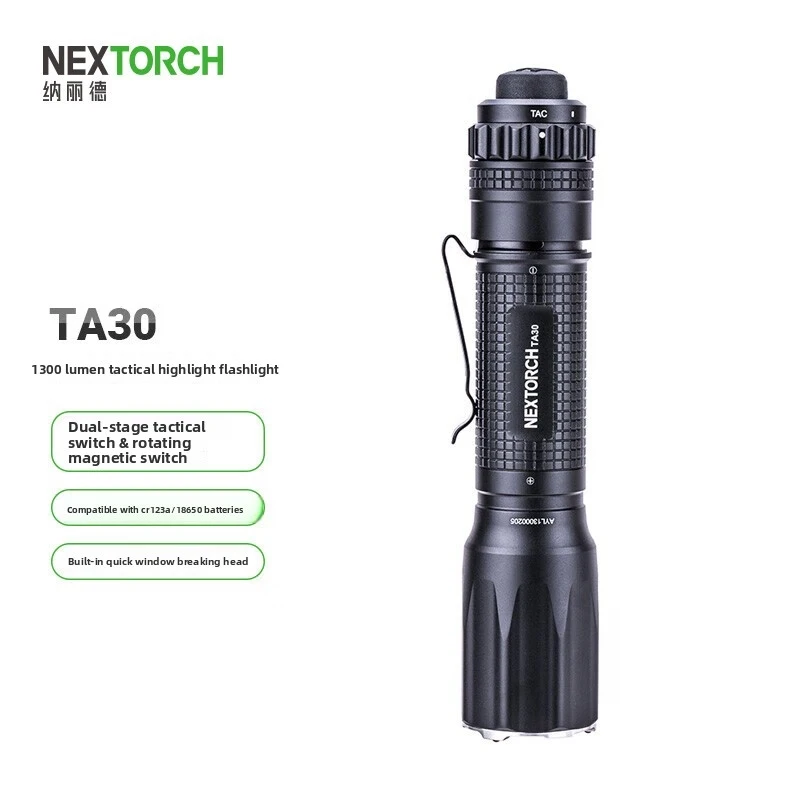 Narid TA30 Tactical Flashlight: High-Lumen, Long-Throw, Rechargeable Outdoor Flashlight, Portable and Ultra-Bright with Rotating
Narid TA30 Tactical Flashlight: High-Lumen, Long-Throw, Rechargeable Outdoor Flashlight, Portable and Ultra-Bright with Rotating