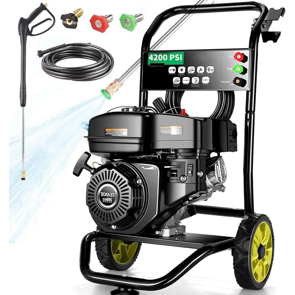 4200PSI Pressure Washer Machine High Pressures Washers with 25ft Hose&5 Nozzles, Pressure Washer
4200PSI Pressure Washer Machine High Pressures Washers with 25ft Hose&5 Nozzles, Pressure Washer