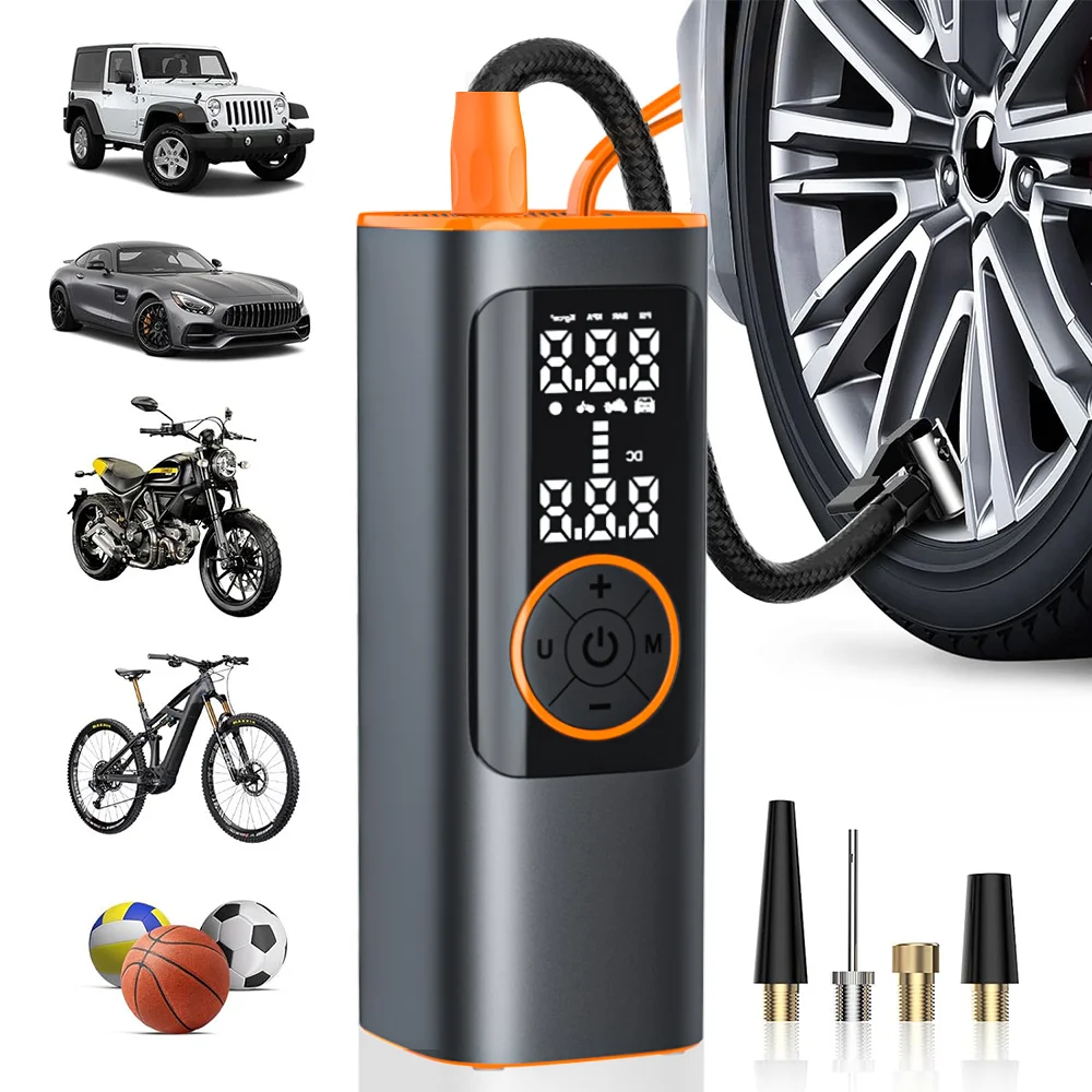 Portable Wireless Car Air Pump 25 Cylinder Tire Inflator 6000mAh Battery High Pressure Tyre Inflator Pump for Car Motorcycle
Portable Wireless Car Air Pump 25 Cylinder Tire Inflator 6000mAh Battery High Pressure Tyre Inflator Pump for Car Motorcycle