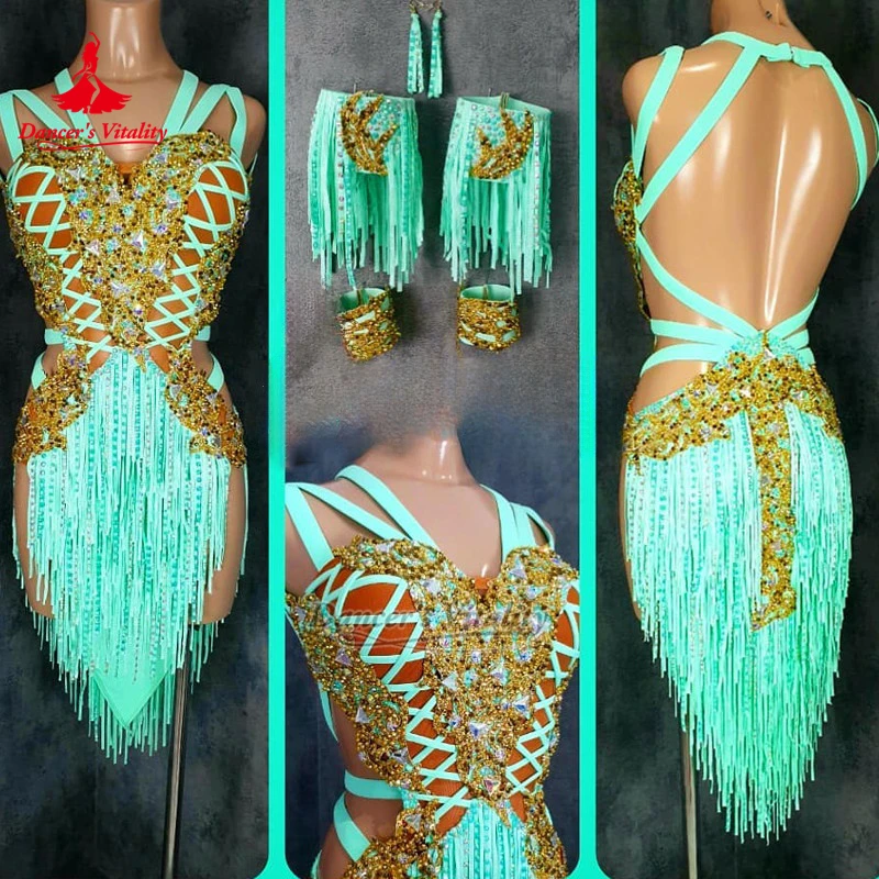 Female Adult Latin Dancing Wear Chacha Samba Sexy Perform&Contest High Split Fringed Outfit Senior Customized Dancer's Vitality
Female Adult Latin Dancing Wear Chacha Samba Sexy Perform&Contest High Split Fringed Outfit Senior Customized Dancer's Vitality