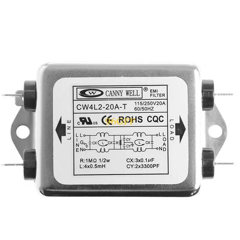 96GF Power Filter CW4L2-20A-T Monophasic Enhanced AC 220V 50/60 HZ
96GF Power Filter CW4L2-20A-T Monophasic Enhanced AC 220V 50/60 HZ