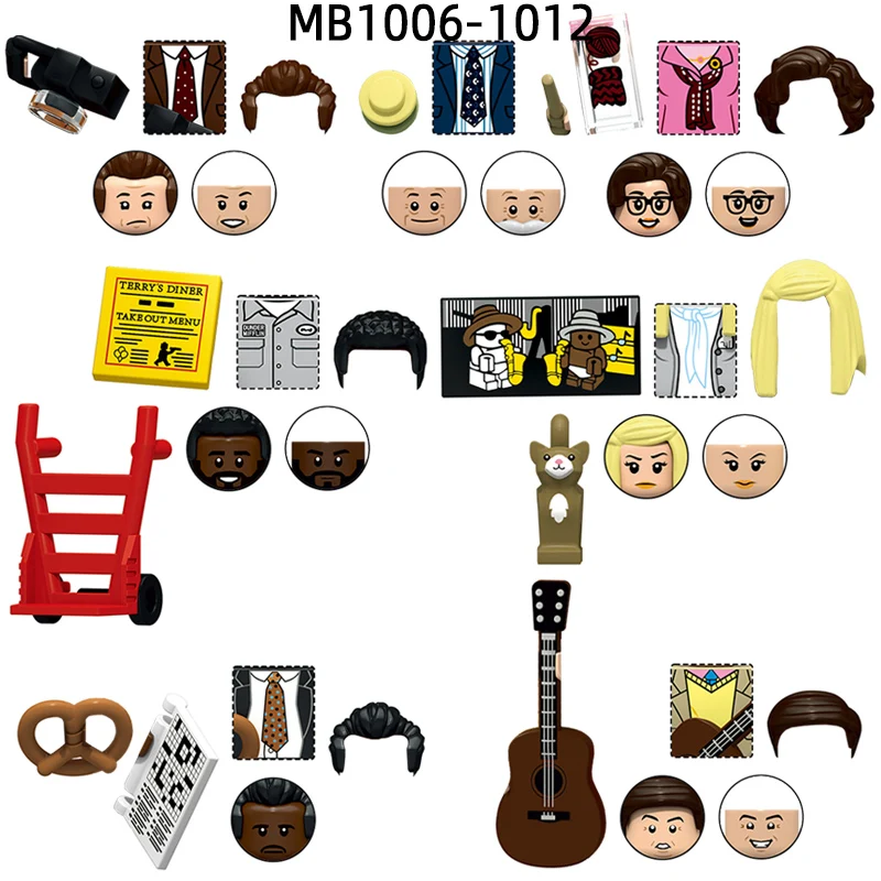 The MB1006-1012 Office Toby Stanley Angela Phyllis Creed Andy Darryl Action Figures Model Blocks MOC Bricks Set Gifts Toys
The MB1006-1012 Office Toby Stanley Angela Phyllis Creed Andy Darryl Action Figures Model Blocks MOC Bricks Set Gifts Toys