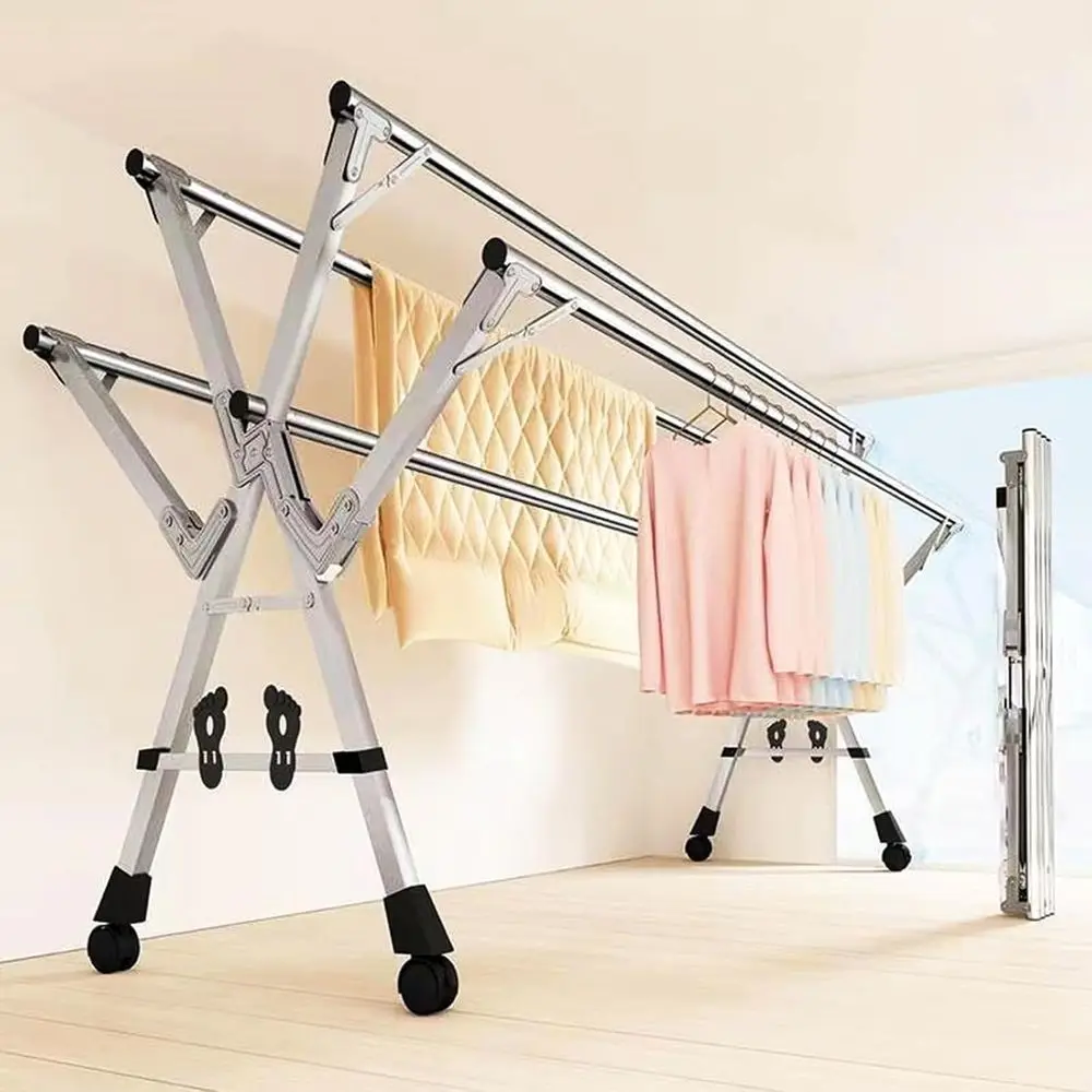 Adjustable Space-Saving Clothes Drying Rack with Wheels and Retractable Feature, 1.6m/5.2ft Length
Adjustable Space-Saving Clothes Drying Rack with Wheels and Retractable Feature, 1.6m/5.2ft Length