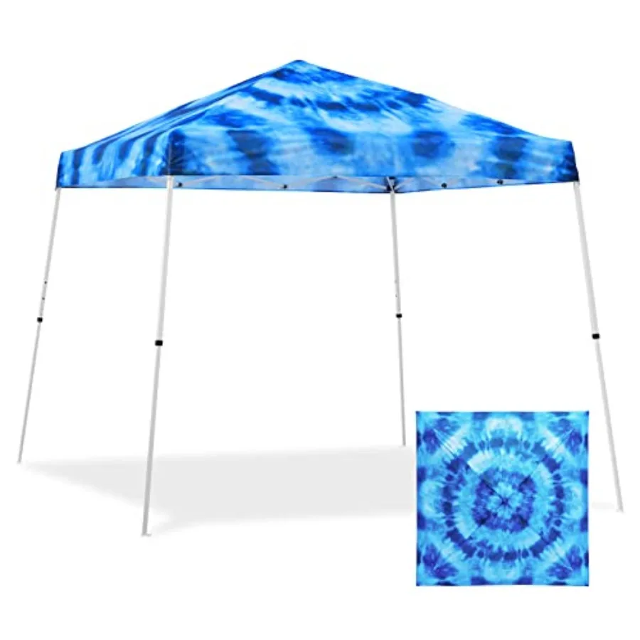 Beach canopy tent for outdoor sports shelter, polyester fabric, tie-dye blue, easy one-person setup with slant leg design and p
Beach canopy tent for outdoor sports shelter, polyester fabric, tie-dye blue, easy one-person setup with slant leg design and p