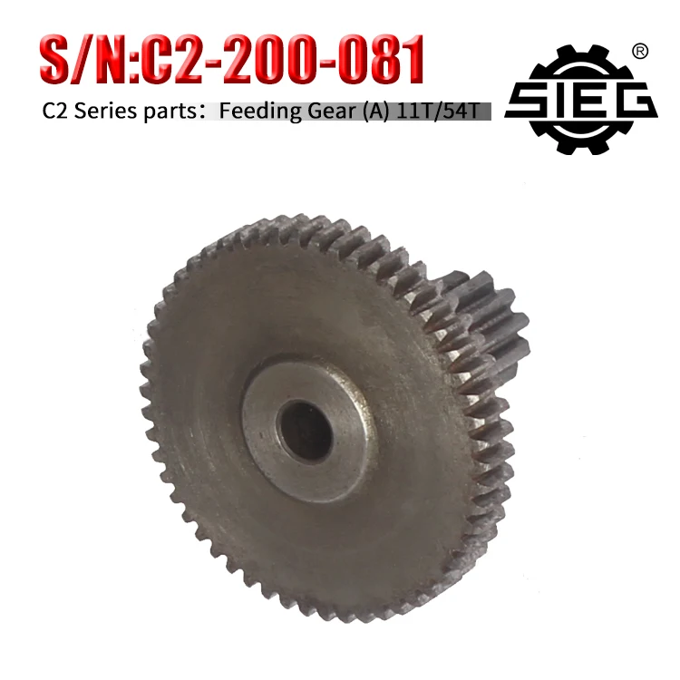 Feed Gear Saddle Drive Gear 11T/54T SIEGC2&C3&SC2&JET BD-6&JET BD-7&Grizzly G8688 Lathe Parts Mini Lathe spares
Feed Gear Saddle Drive Gear 11T/54T SIEGC2&C3&SC2&JET BD-6&JET BD-7&Grizzly G8688 Lathe Parts Mini Lathe spares