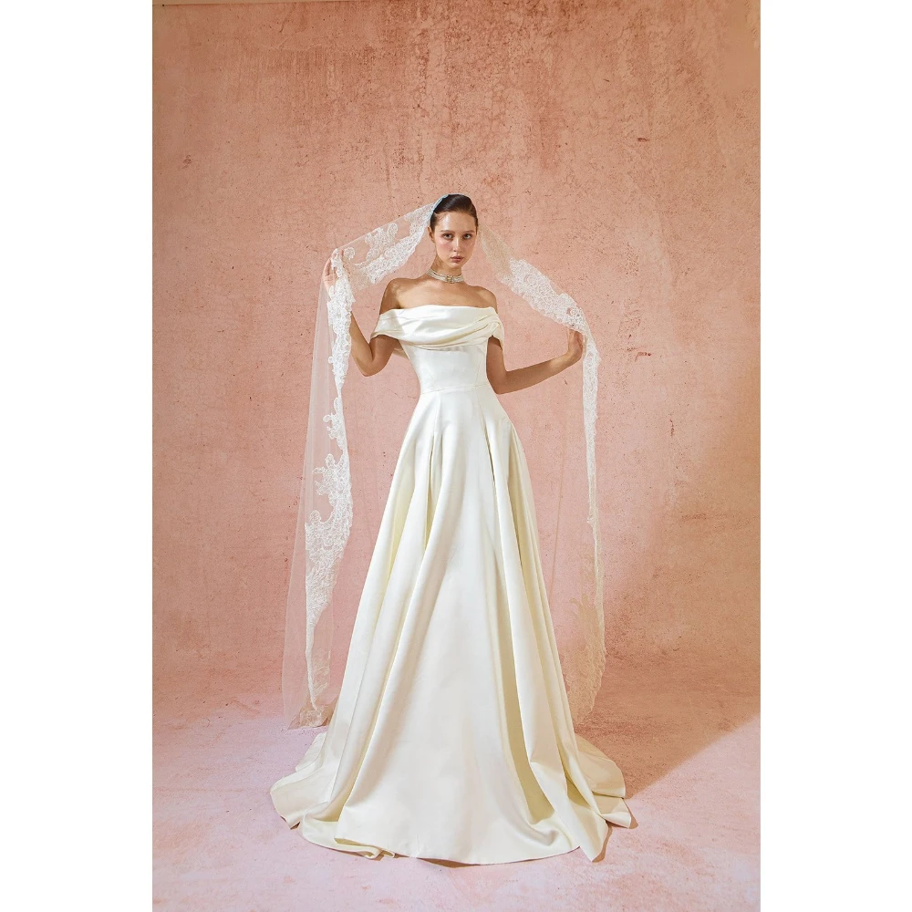 ESBRIDE Elegant White Wedding Dress Strapless Wedding Dresses Lace Applique A-Line Civil Bride Gown Vestidos De Novia Customized
ESBRIDE Elegant White Wedding Dress Strapless Wedding Dresses Lace Applique A-Line Civil Bride Gown Vestidos De Novia Customized