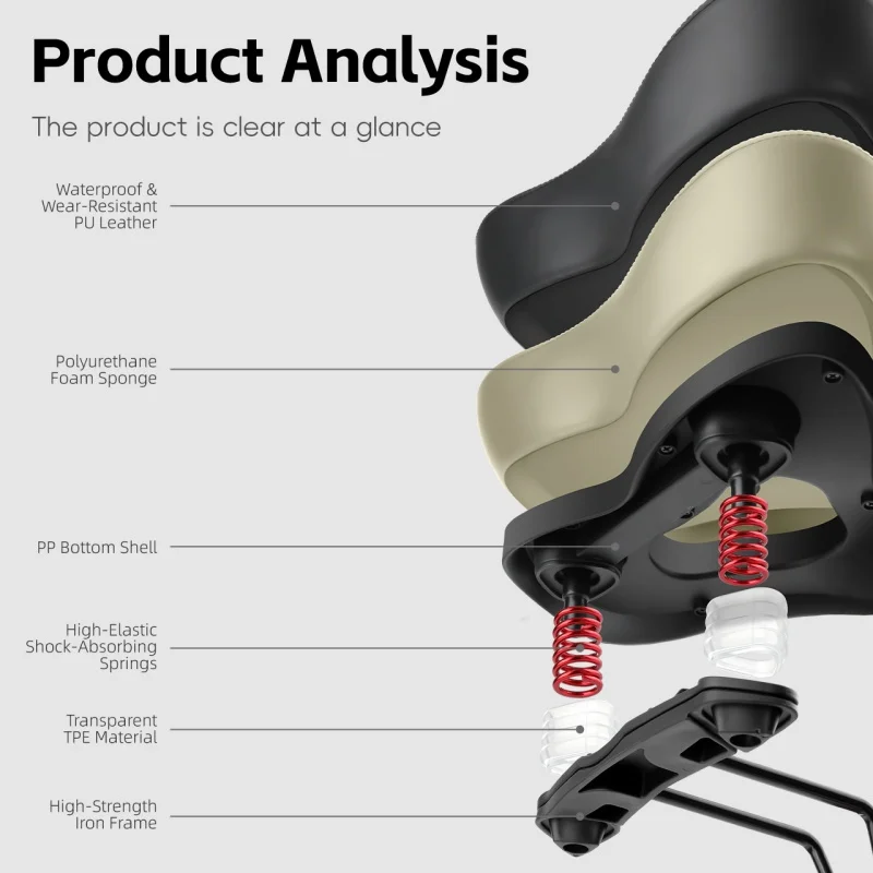 WEST BIKING Noseless Bike Seat Cushion for Men Women Comfort Wide Bicycle Seat Oversized Comfortable Saddle for Peloton Bikes
WEST BIKING Noseless Bike Seat Cushion for Men Women Comfort Wide Bicycle Seat Oversized Comfortable Saddle for Peloton Bikes