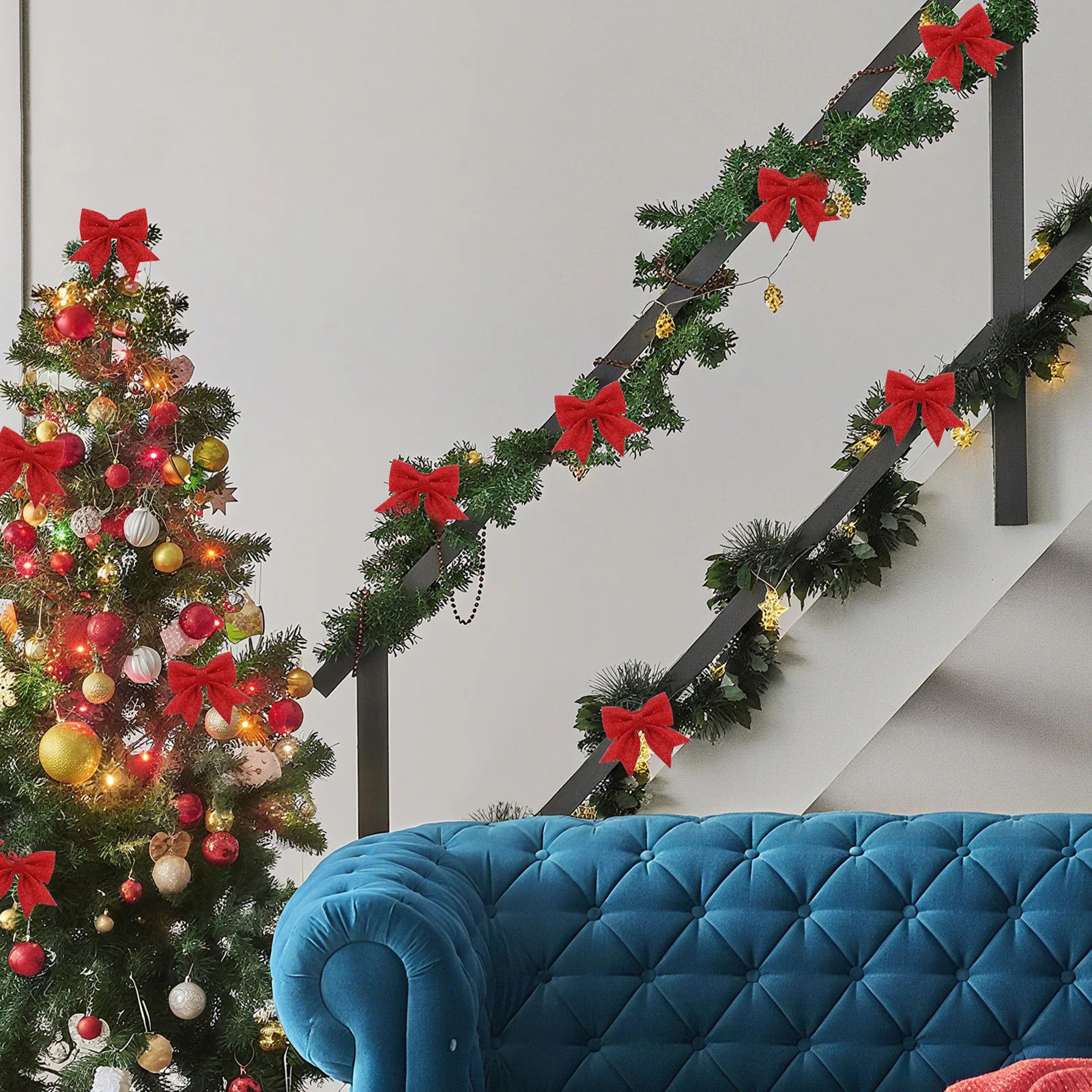 6Pcs Bow Hanging Christmas Tree Pendants Delicate Xmas Ornaments Tree Decorations Festive Xmas Decors Hanging Pendants
6Pcs Bow Hanging Christmas Tree Pendants Delicate Xmas Ornaments Tree Decorations Festive Xmas Decors Hanging Pendants