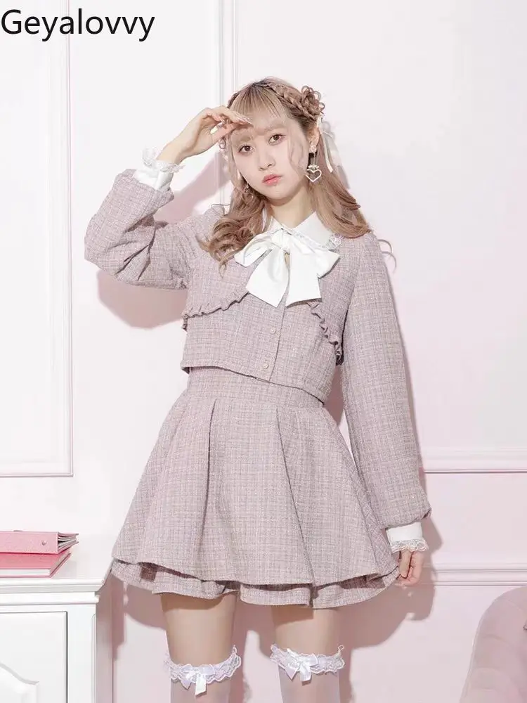 Japanese New Sweet Cute Girls Lace Mine Versatile Long-sleeved Top and High-waisted Shorts Spring Fashionable Two Piece Set
Japanese New Sweet Cute Girls Lace Mine Versatile Long-sleeved Top and High-waisted Shorts Spring Fashionable Two Piece Set