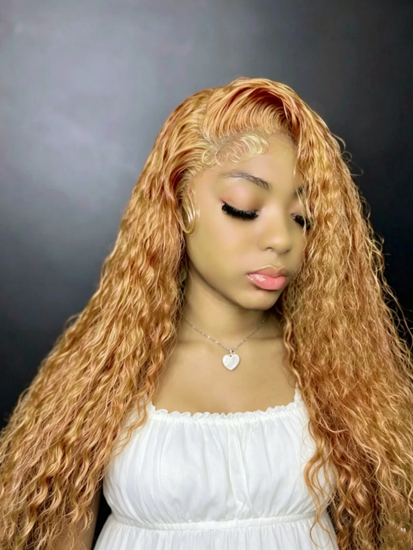 13x4 Honey Blonde Deep Wave Lace Front Wigs Human Hair #27 200% Density HD Transparent Lace Frontal Wigs Human Hair Pre Plucked Lace Front Wig Glueless Wigs for Women Curly Human Hair Wig Honey Blonde Color for Daily Wear
13x4 Honey Blonde Deep Wave Lace Front Wigs Human Hair #27 200% Density HD Transparent Lace Frontal Wigs Human Hair Pre Plucked Lace Front Wig Glueless Wigs for Women Curly Human Hair Wig Honey Blonde Color for Daily Wear