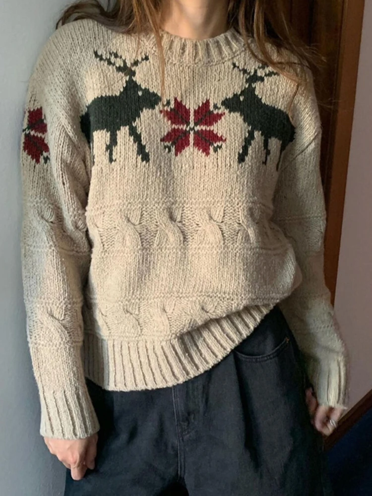 Korobov Vintage Patterned Jacquard Sweater Twist Women's Clothing Jumpers Winter Korean Fashion Knitted Top Sueters De Mujer
Korobov Vintage Patterned Jacquard Sweater Twist Women's Clothing Jumpers Winter Korean Fashion Knitted Top Sueters De Mujer