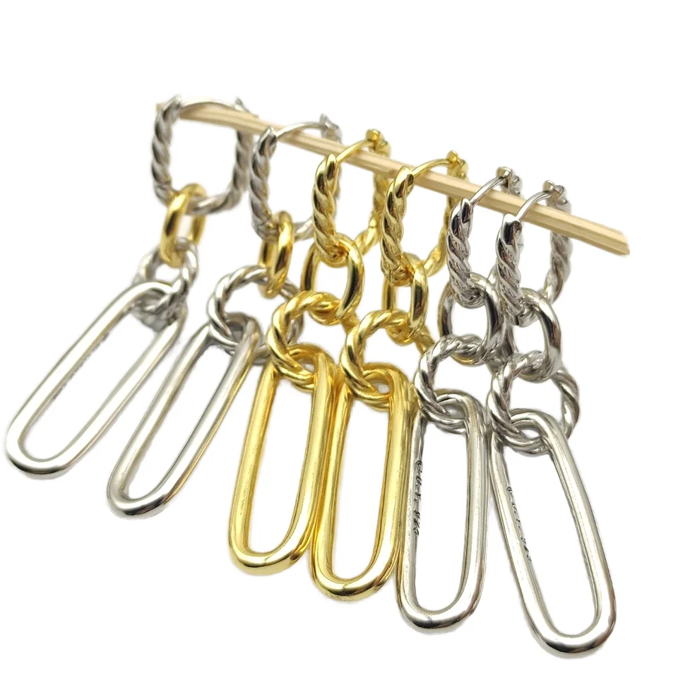 DY-David XX Yurmas 925 Silver Factory Direct Three Color Four Ring Earrings with Advanced Three-dimensional Design for Women
DY-David XX Yurmas 925 Silver Factory Direct Three Color Four Ring Earrings with Advanced Three-dimensional Design for Women