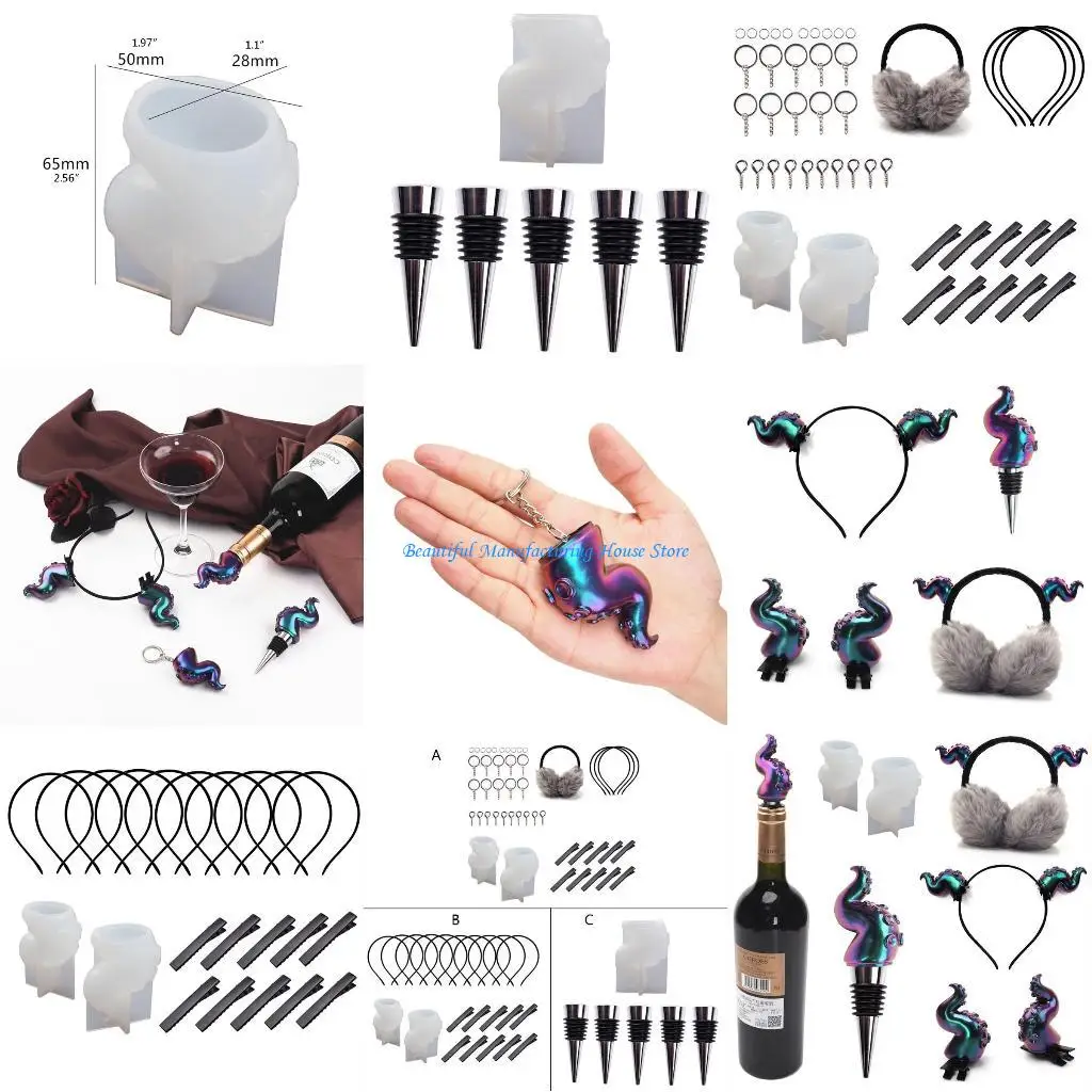 E56A личность щупальца осьминога силиконовая форма универсальные формы из смолы для брелока кулон пробка для красного вина
E56A личность щупальца осьминога силиконовая форма универсальные формы из смолы для брелока кулон пробка для красного вина