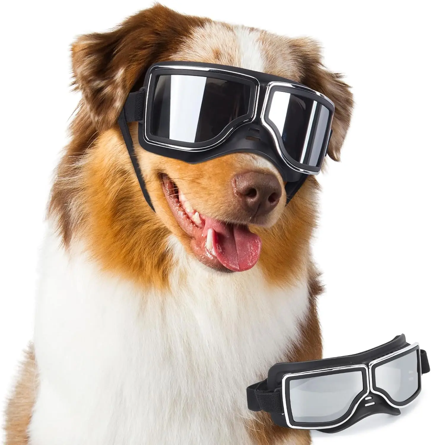 Dog Sunglasses Medium Large Breed Goggles UV Protection Motorcycle Dog Eye Protective Windproof Soft Frame Dogs Glasses
Dog Sunglasses Medium Large Breed Goggles UV Protection Motorcycle Dog Eye Protective Windproof Soft Frame Dogs Glasses