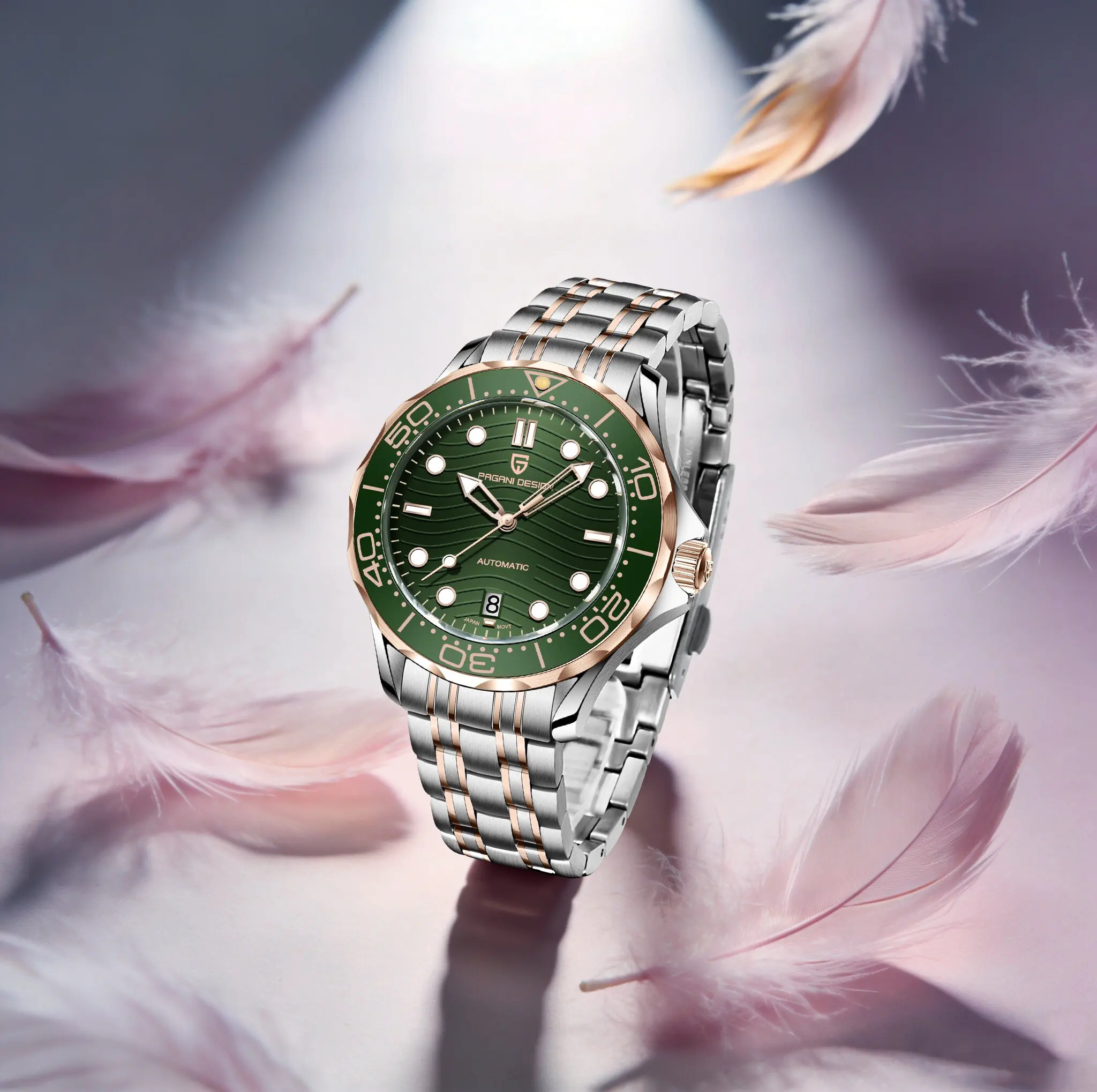 Мужские автоматические механические часы PAGANI DESIGN класса люкс, позолоченные, модные, с сапфировым стеклом, из нержавеющей стали, NH35, светящиеся, для дайвинга
Мужские автоматические механические часы PAGANI DESIGN класса люкс, позолоченные, модные, с сапфировым стеклом, из нержавеющей стали, NH35, светящиеся, для дайвинга