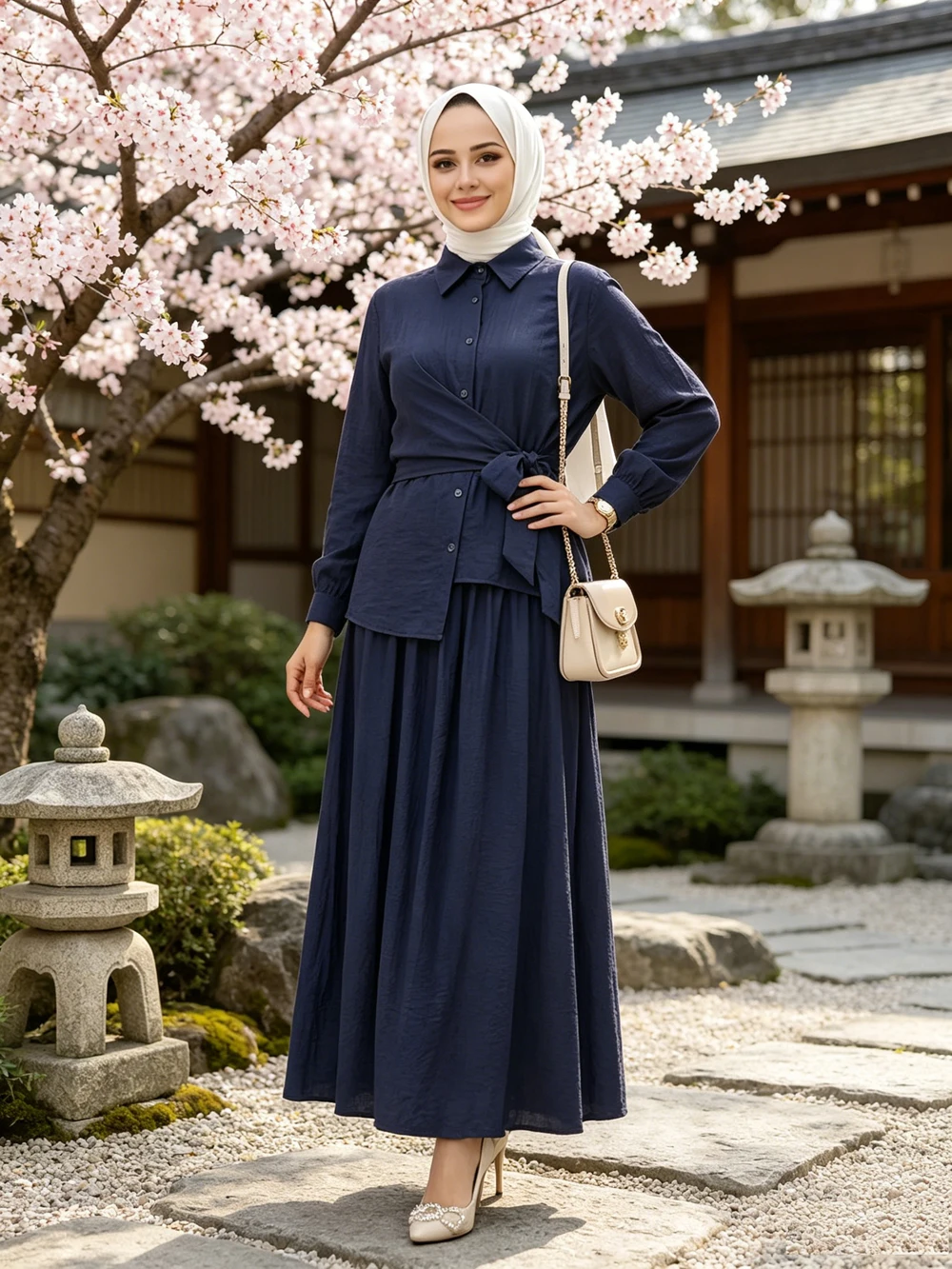 Muslim Women 2PCS Set Button Long Sleeve Top Skirt Dubai Style Kaftan Abaya Elegant Daily Party Matching Islamic Outfit Suit
Muslim Women 2PCS Set Button Long Sleeve Top Skirt Dubai Style Kaftan Abaya Elegant Daily Party Matching Islamic Outfit Suit