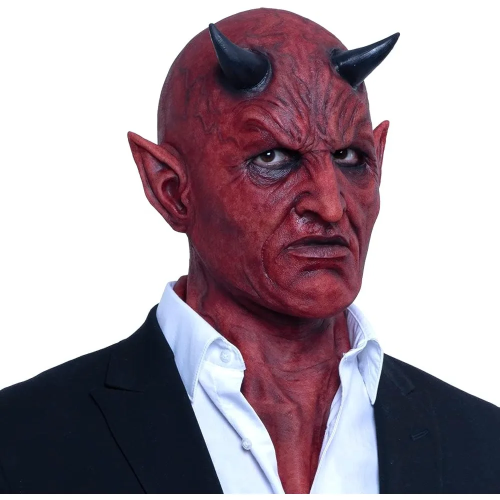 Маска красных демонов Ghoulish products Lucifer с черными горами, страшная латексная гипер линия, коллекционная для взрослых
Маска красных демонов Ghoulish products Lucifer с черными горами, страшная латексная гипер линия, коллекционная для взрослых