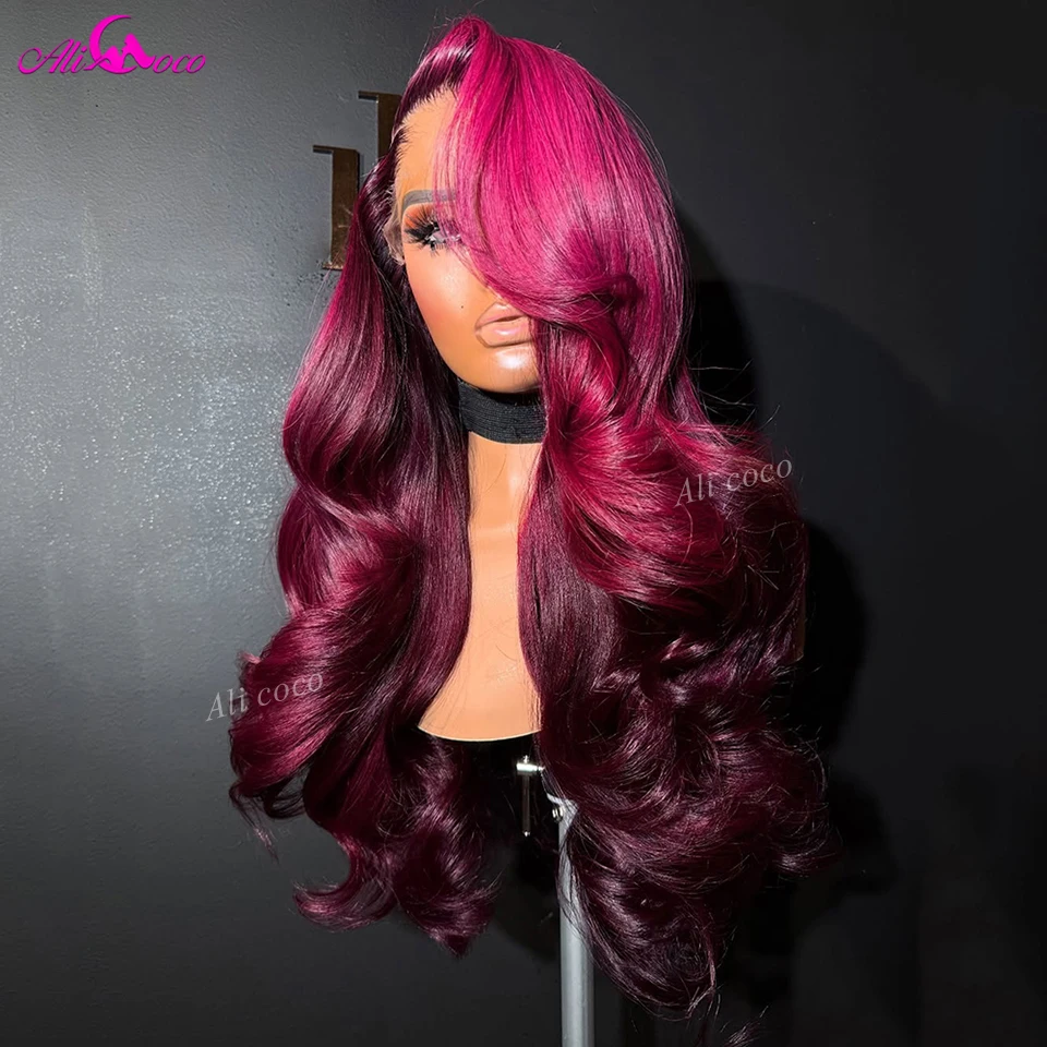 Ombre Dark Purple Burgundy Colored 13x6 HD Lace Frontal Wigs Body Wave Human Hair Wigs180 Density Pre Plucked Wig for Women
Ombre Dark Purple Burgundy Colored 13x6 HD Lace Frontal Wigs Body Wave Human Hair Wigs180 Density Pre Plucked Wig for Women