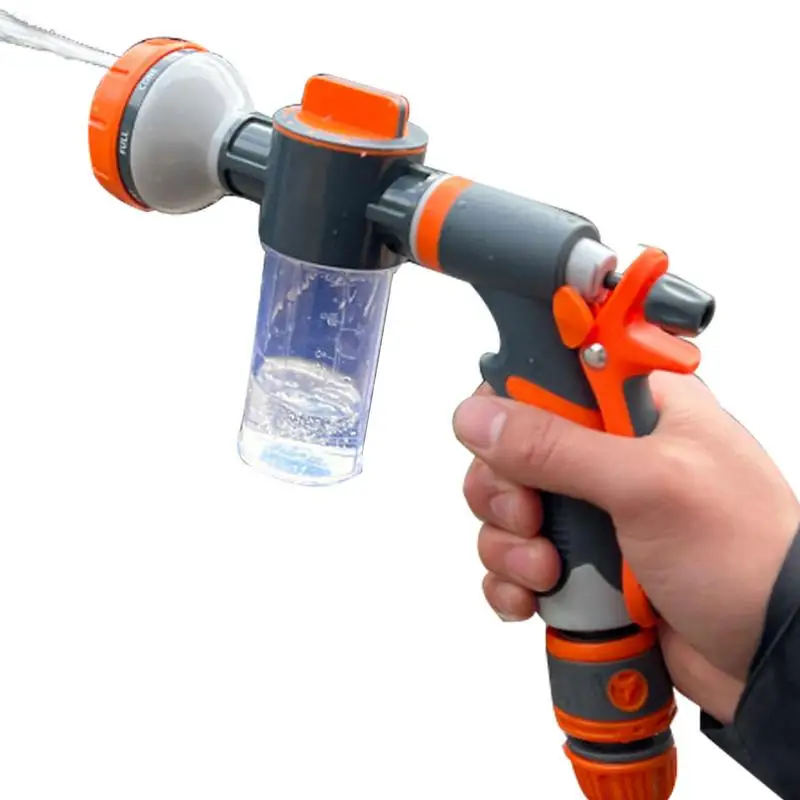 Foam Spray Hose Nozzle Soap Sprayer Water Hose Nozzle With Dispenser Multi Patterns Hose Attachment Watering Accessory For 워터건
Foam Spray Hose Nozzle Soap Sprayer Water Hose Nozzle With Dispenser Multi Patterns Hose Attachment Watering Accessory For 워터건