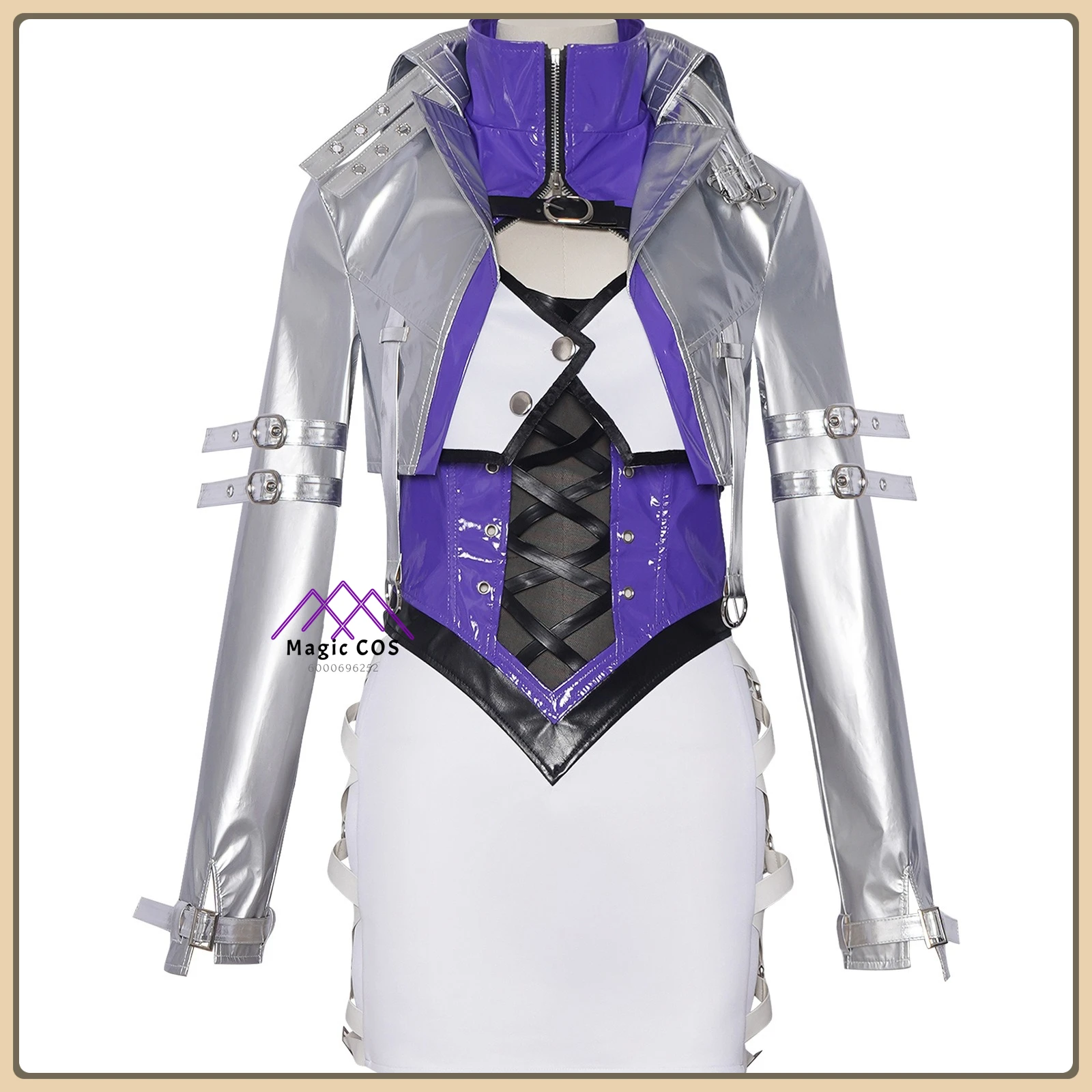 Game Character Shermie Cosplay Costume Classic Silver Leather Clothes High Quality Anime Clothes Halloween Party (Female Adult)
Game Character Shermie Cosplay Costume Classic Silver Leather Clothes High Quality Anime Clothes Halloween Party (Female Adult)