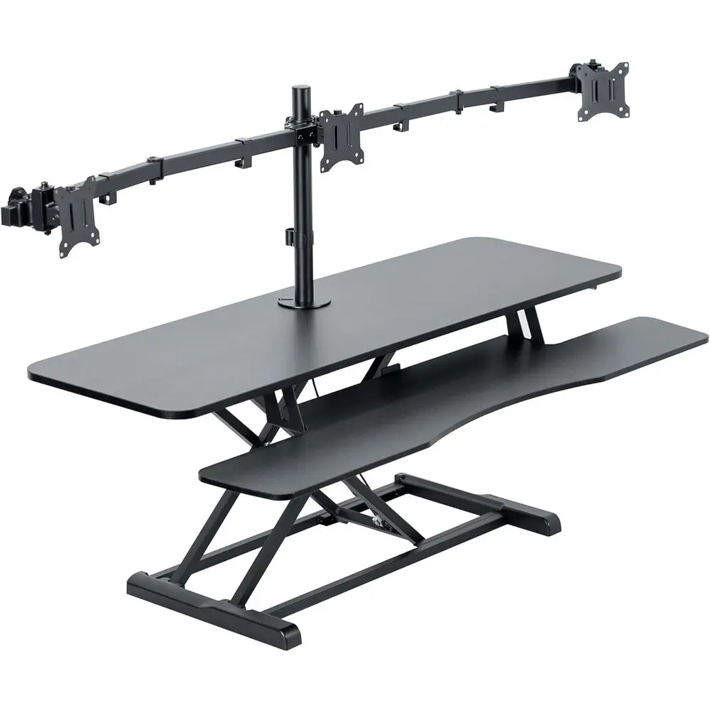 Triple Monitor 48 Height-Adjustable Standing Desk Converter, Large Desk Riser, Black
Triple Monitor 48 Height-Adjustable Standing Desk Converter, Large Desk Riser, Black