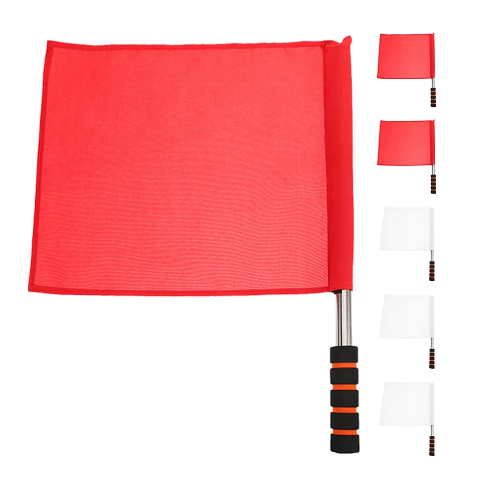 6Pcs Athletic Competition Signal Flags Red White Standardized Design Sponge Handle for Assistant Referee Soccer Volleyball Rugby
6Pcs Athletic Competition Signal Flags Red White Standardized Design Sponge Handle for Assistant Referee Soccer Volleyball Rugby