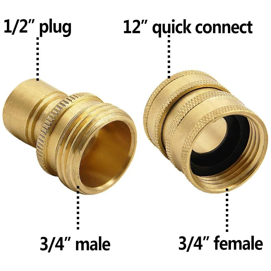 Brass Pressure Washer Quick Disconnect Kit M22-14mm to 3/8" & 3/4" Adapters High-Pressure Fittings for Hose Gun Pump Connections
Brass Pressure Washer Quick Disconnect Kit M22-14mm to 3/8" & 3/4" Adapters High-Pressure Fittings for Hose Gun Pump Connections