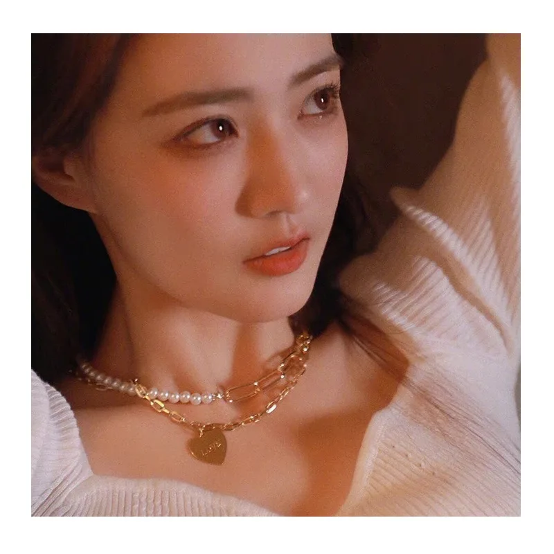 Star Xu Lu Same French Double Pearl Necklace Female Love Baroque Gold-plated Internet Celebrity Neck
Star Xu Lu Same French Double Pearl Necklace Female Love Baroque Gold-plated Internet Celebrity Neck