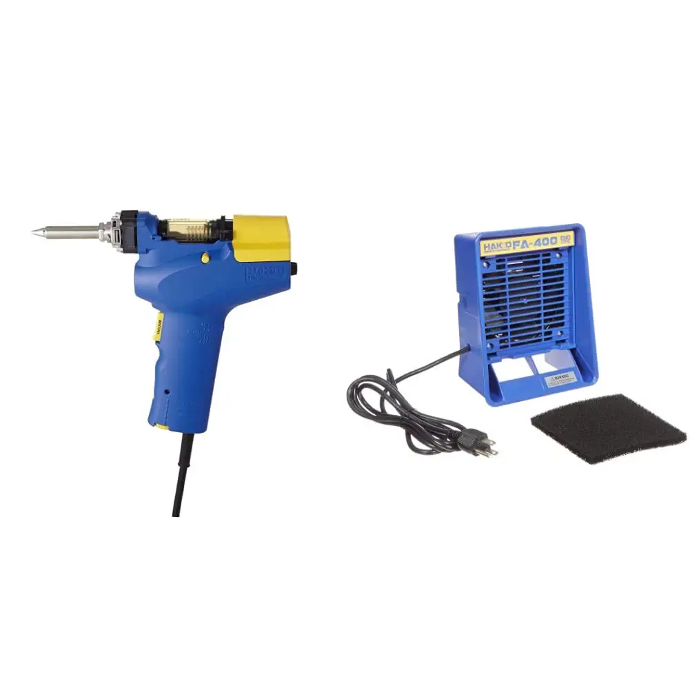 FR301-03/P Portable Desoldering Tool with Precise Temperature Control °F /°C and FA400-04 Bench Top ESD-Safe Smoke Absorber
FR301-03/P Portable Desoldering Tool with Precise Temperature Control °F /°C and FA400-04 Bench Top ESD-Safe Smoke Absorber