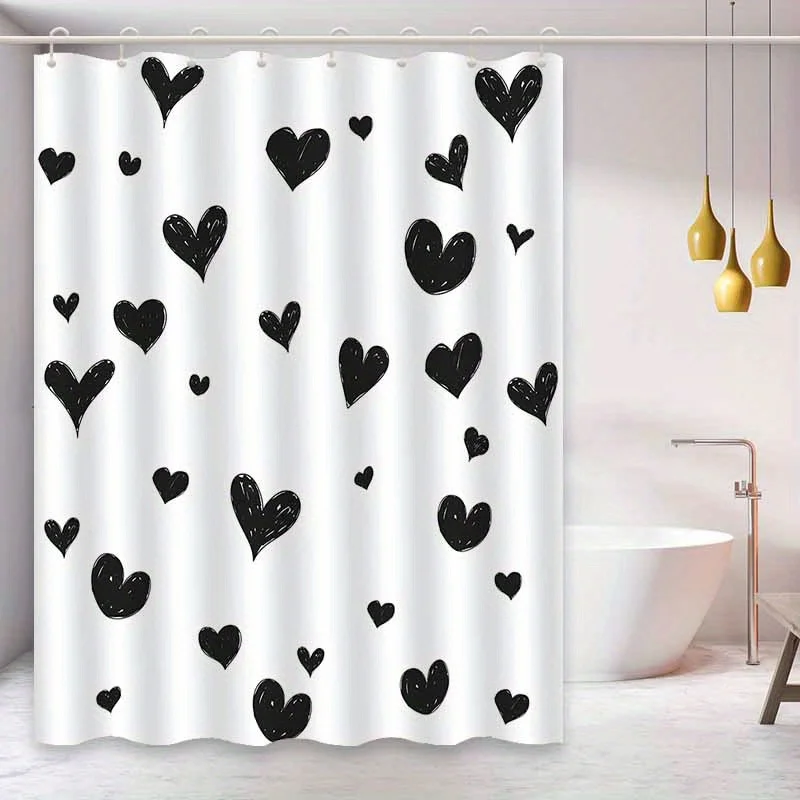 minimalist black heart print shower curtain elegant high end for bathtub bathroom partition decor Enhance spatial aesthetics
minimalist black heart print shower curtain elegant high end for bathtub bathroom partition decor Enhance spatial aesthetics