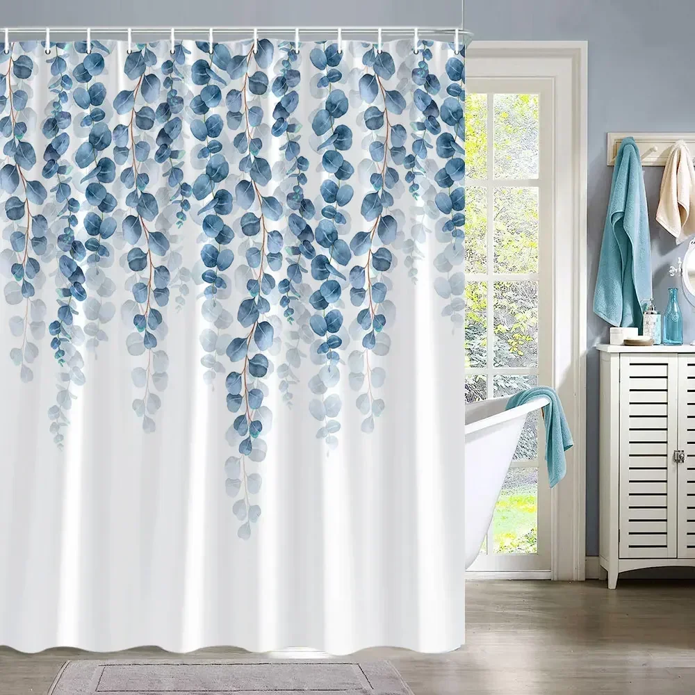 Eucalyptus Leaves Shower Curtain for Bathroom Green Leaf Plant Decorative Bath Curtain Polyester Bathroom Curtain Set With Hooks
Eucalyptus Leaves Shower Curtain for Bathroom Green Leaf Plant Decorative Bath Curtain Polyester Bathroom Curtain Set With Hooks