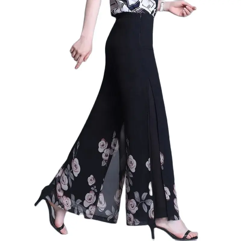 Foot Mouth Split Chiffon Pants Women Summer New Square Dance Pants Thin Printing Wide Leg Pants Female High Waist Culottes
Foot Mouth Split Chiffon Pants Women Summer New Square Dance Pants Thin Printing Wide Leg Pants Female High Waist Culottes