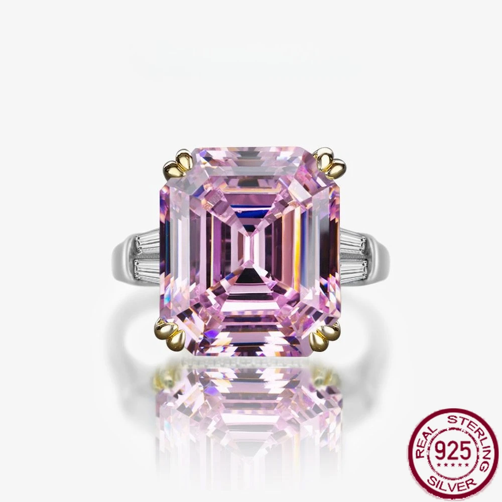 New Premium 925 Pure Silver Zircon Ring 15 Carat Luxury High Carbon Diamond Engagement Jewelry for Couples 14*16
New Premium 925 Pure Silver Zircon Ring 15 Carat Luxury High Carbon Diamond Engagement Jewelry for Couples 14*16