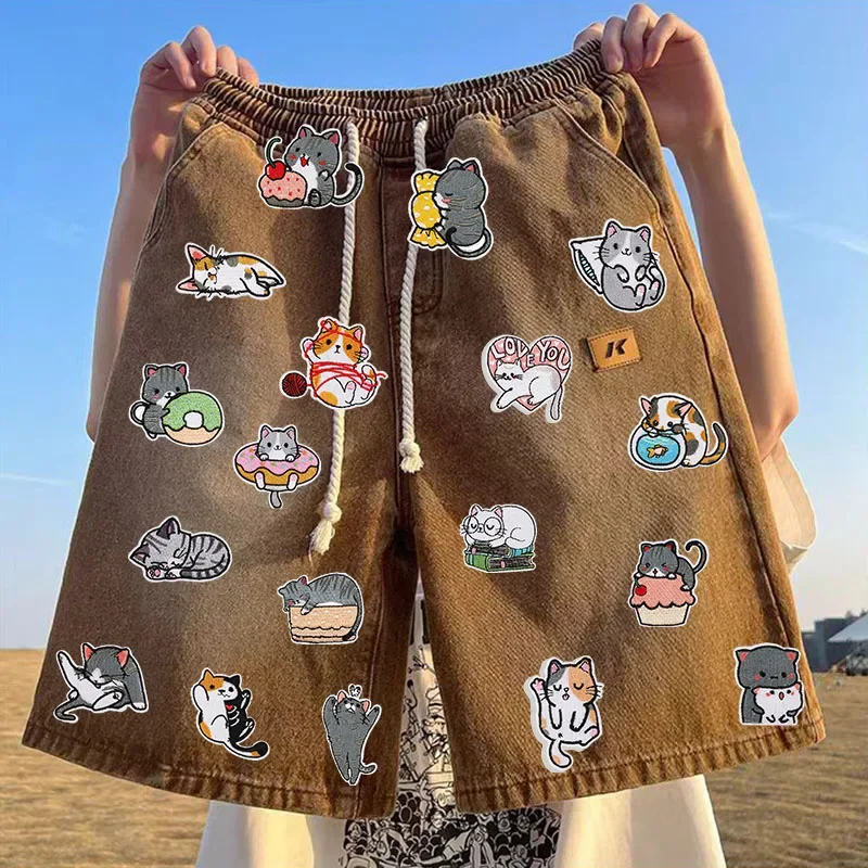 Iron On Patches for Clothes The Little Cat Clothing Stickers Fabric Sewing Embroidered Patch Thermal Adhesive Applique Fusible
Iron On Patches for Clothes The Little Cat Clothing Stickers Fabric Sewing Embroidered Patch Thermal Adhesive Applique Fusible